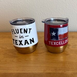 Budle of Two Texan Themed drink Tumblers